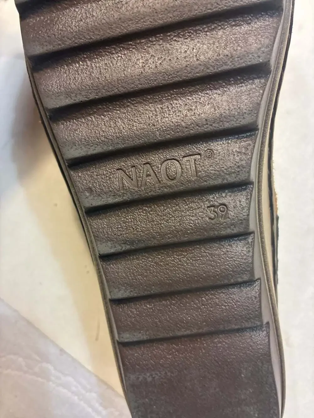 Naot Ardisia Brown Leather Wedge Slide Sandals Size 39